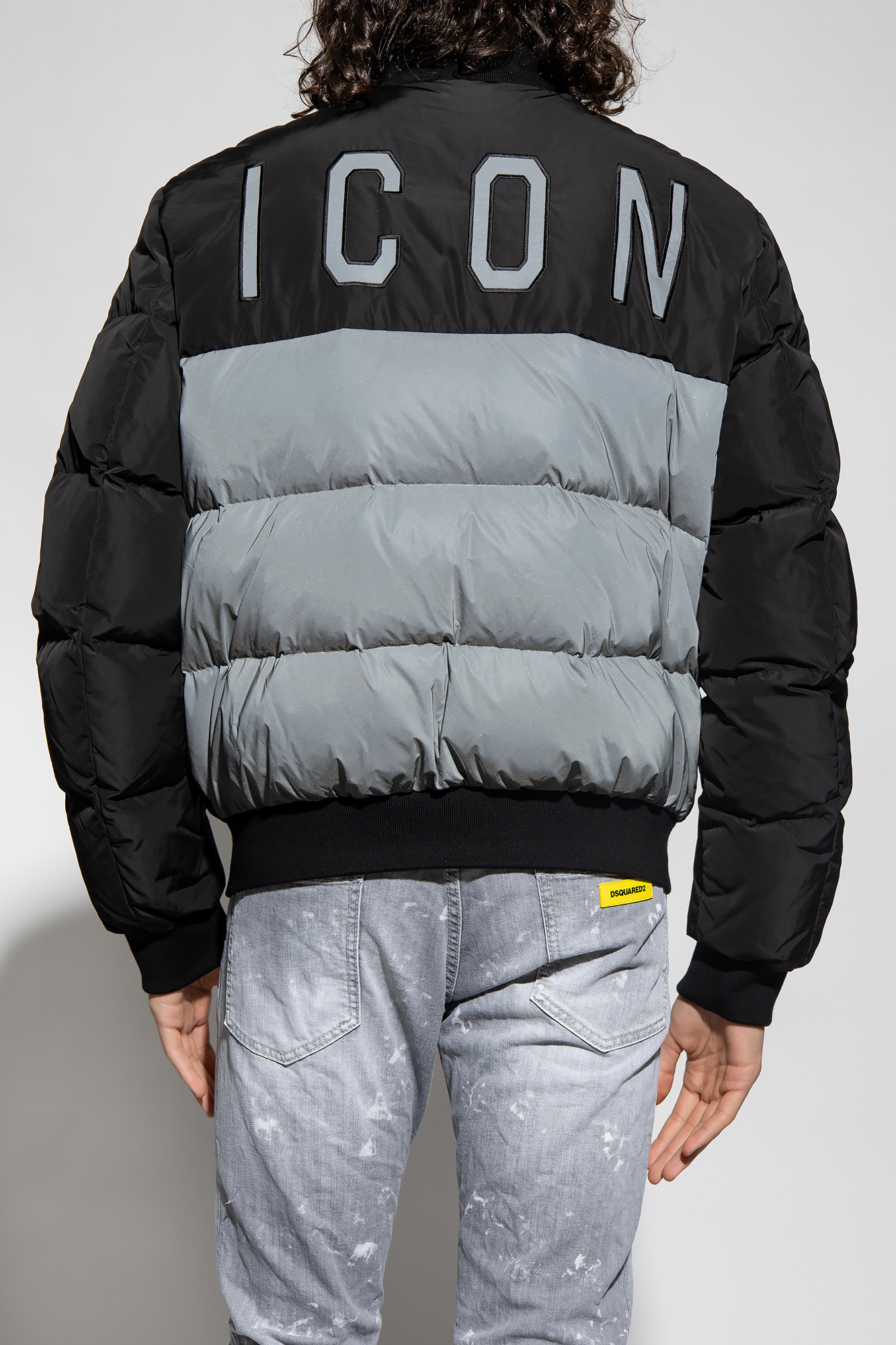 Black Down jacket with reflective back Dsquared2 Vitkac Canada